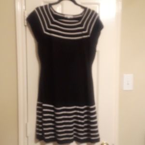 Black and White Sweater Dress
